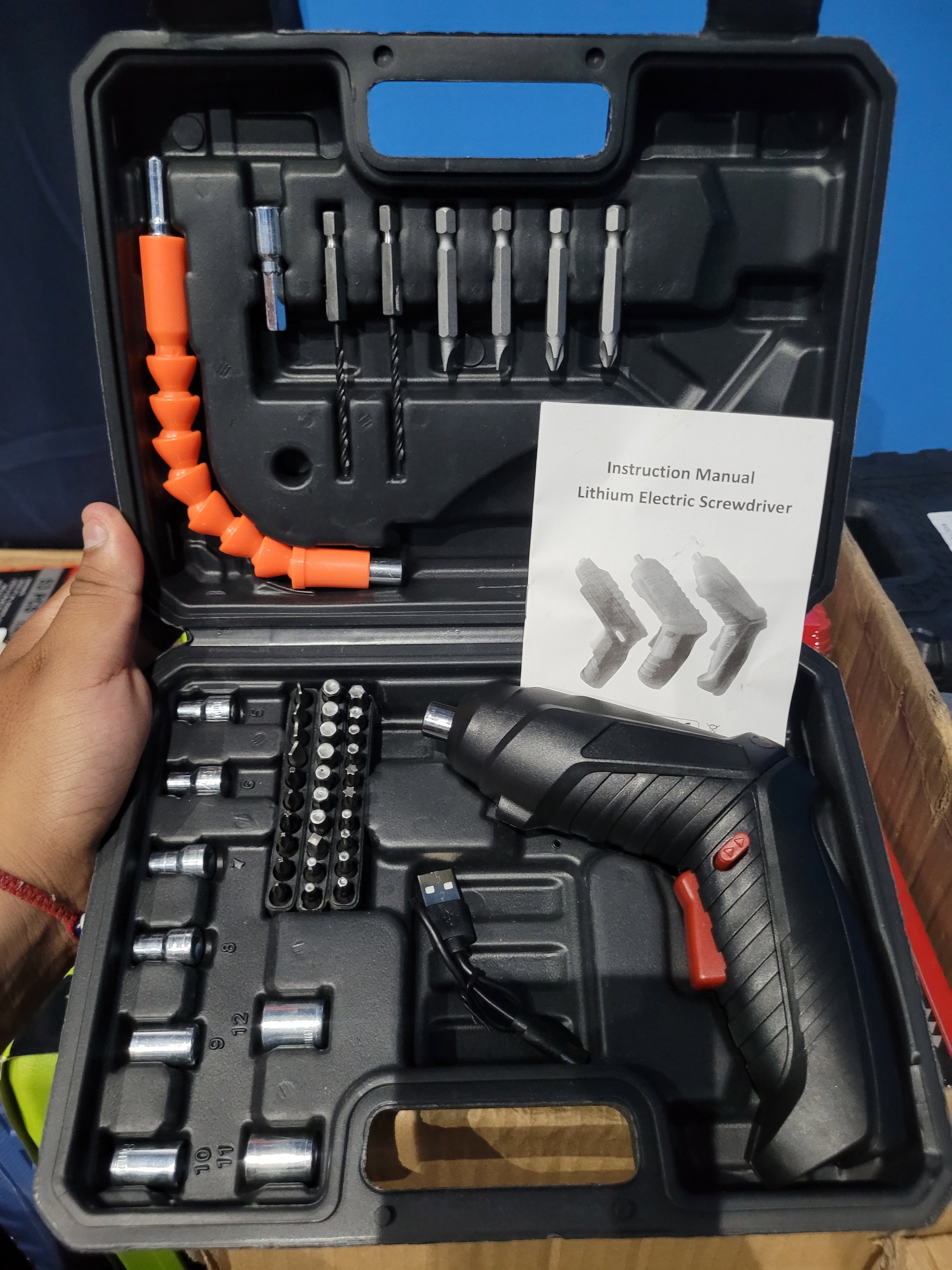 Destornillador Atornillador Recargable Portatil 47pcs_0