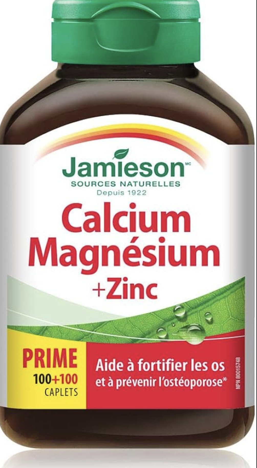 Jamieson Calcium Magnesium + Zinc, 100 tabs
