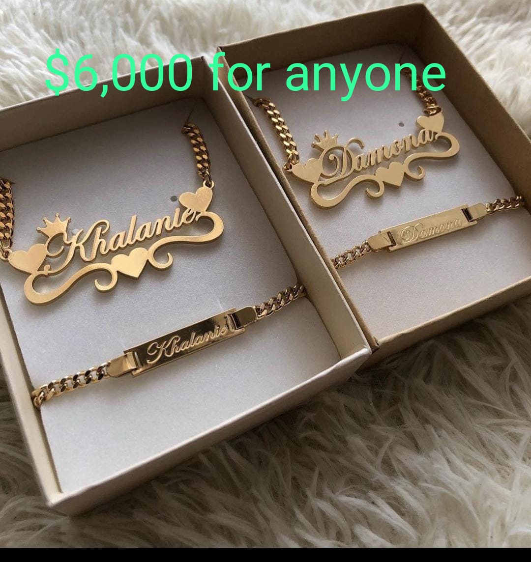 Female Customize Name Chain Set 
