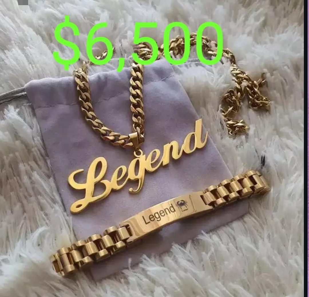 Men Customize Name Chain Set _0