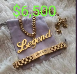 Men Customize Name Chain Set 