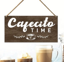 Small Lasercut sign board with Jute Rope - Raw wood