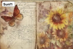 A5 Sunflowers Decoupage sheets - 8 pack