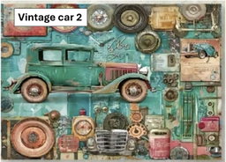 Vintage Car-Themed A5 Decoupage sheets