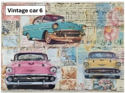 Vintage Car-Themed A5 Decoupage sheets