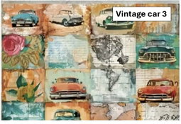Vintage Car-Themed A5 Decoupage sheets