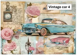 Vintage Car-Themed A5 Decoupage sheets