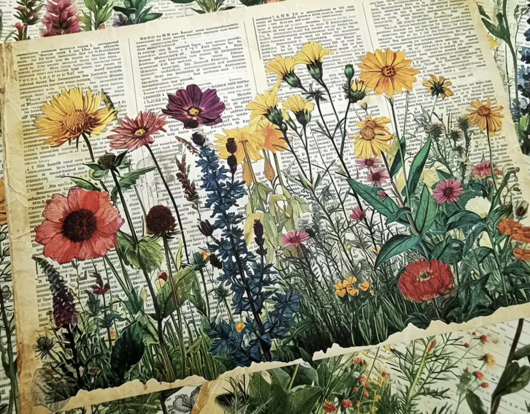 Rural Wildflower Decoupage sheets A5