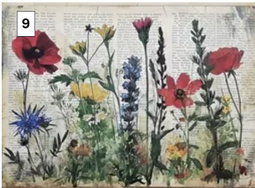 Rural Wildflower Decoupage sheets A5