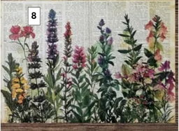 Rural Wildflower Decoupage sheets A5