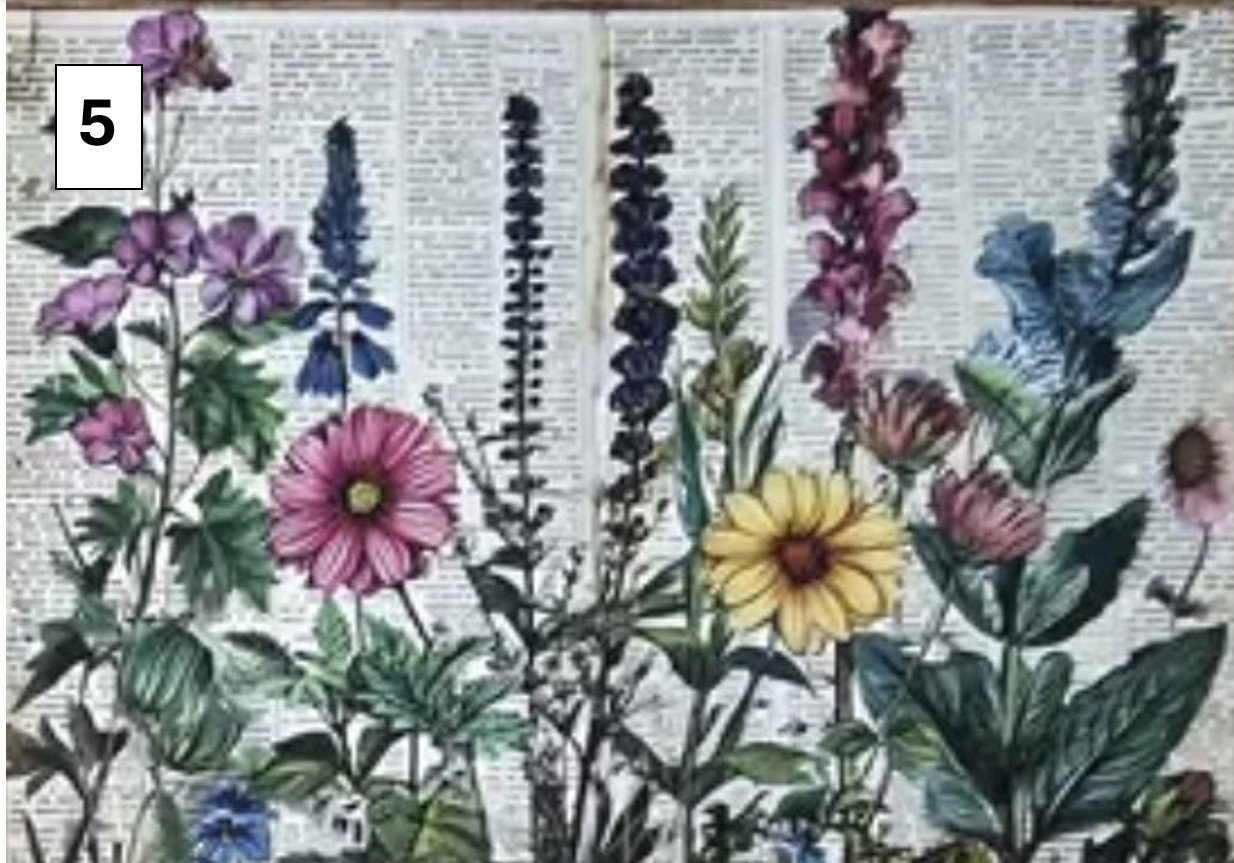 Rural Wildflower Decoupage sheets A5_5