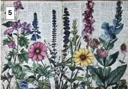 Rural Wildflower Decoupage sheets A5