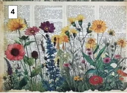 Rural Wildflower Decoupage sheets A5