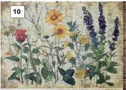 Rural Wildflower Decoupage sheets A5