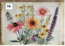 Rural Wildflower Decoupage sheets A5