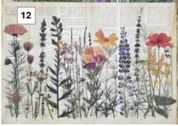 Rural Wildflower Decoupage sheets A5