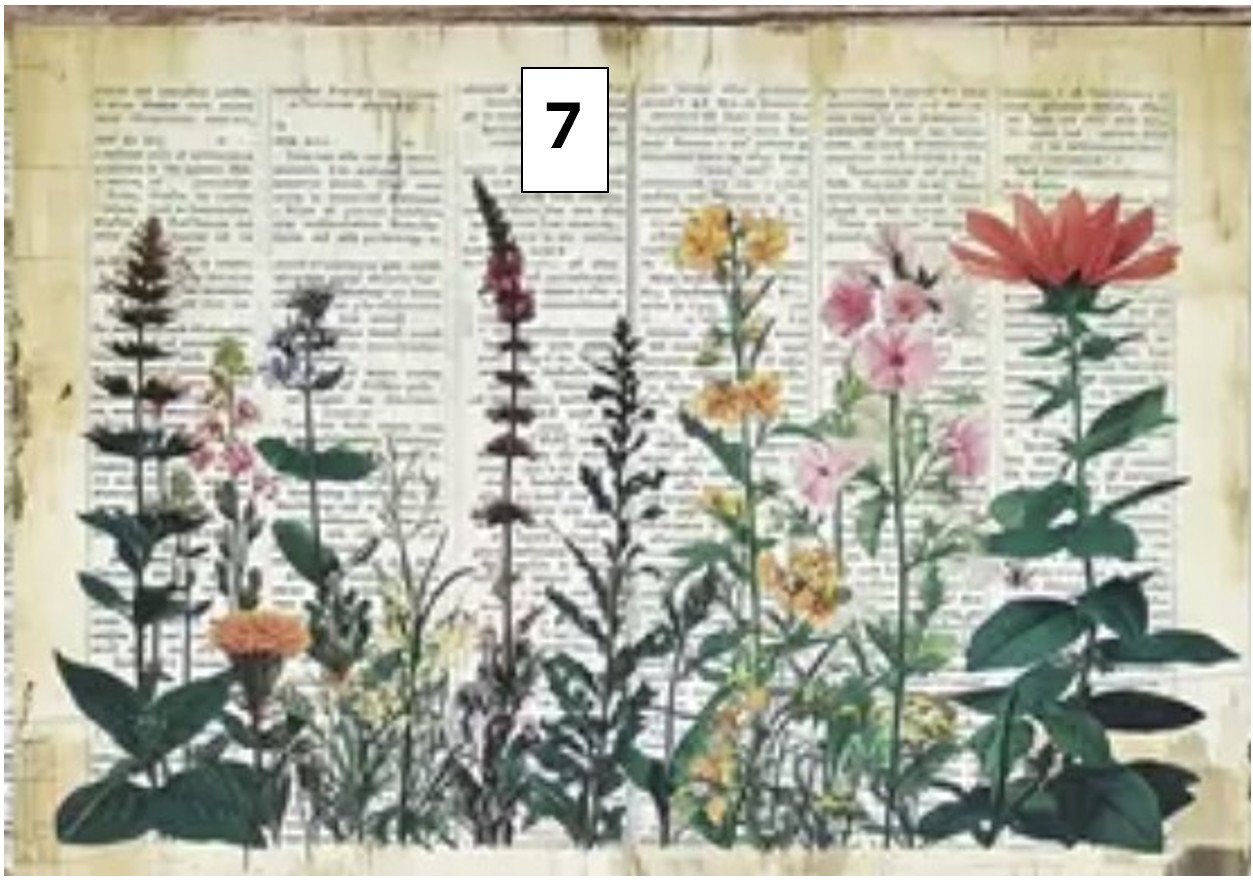 Rural Wildflower Decoupage sheets A5_7