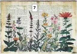 Rural Wildflower Decoupage sheets A5