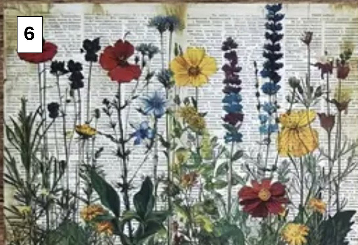Rural Wildflower Decoupage sheets A5_6