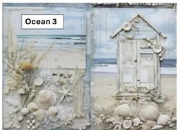 Fresh Ocean Shell and Starfish Decoupage sheets A5 - 5 x sheets