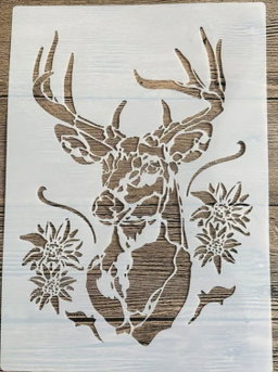 Reusable Deer Pattern Stencil - 29 x 21cm 