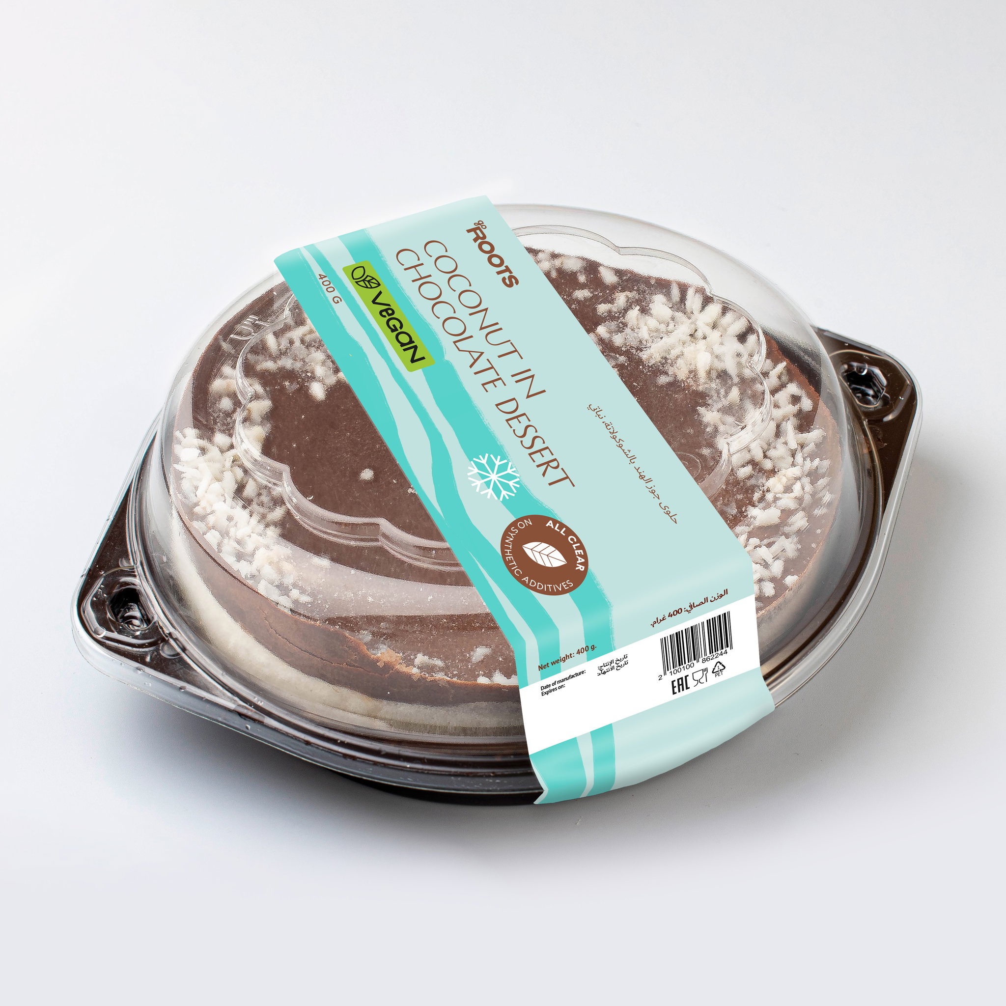 Roots Coconut In Chocolate Dessert Vegan Frozen 400g_0