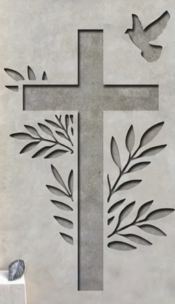 Reusable Cross & Faith Stencil - A4