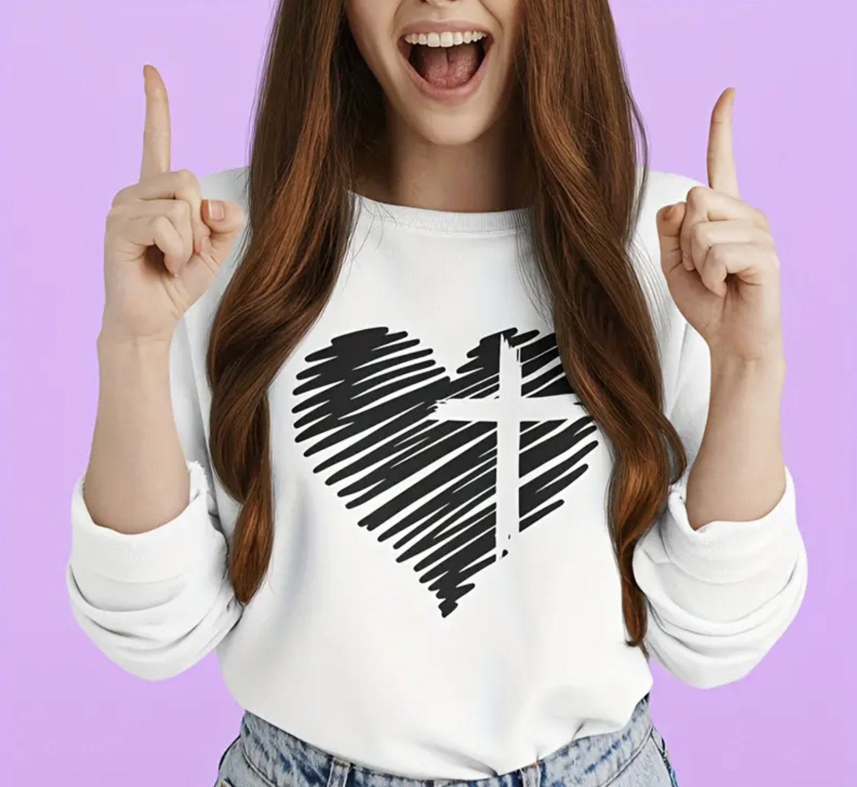 Heart And Cross Stencil - 30 x 30 cm_1