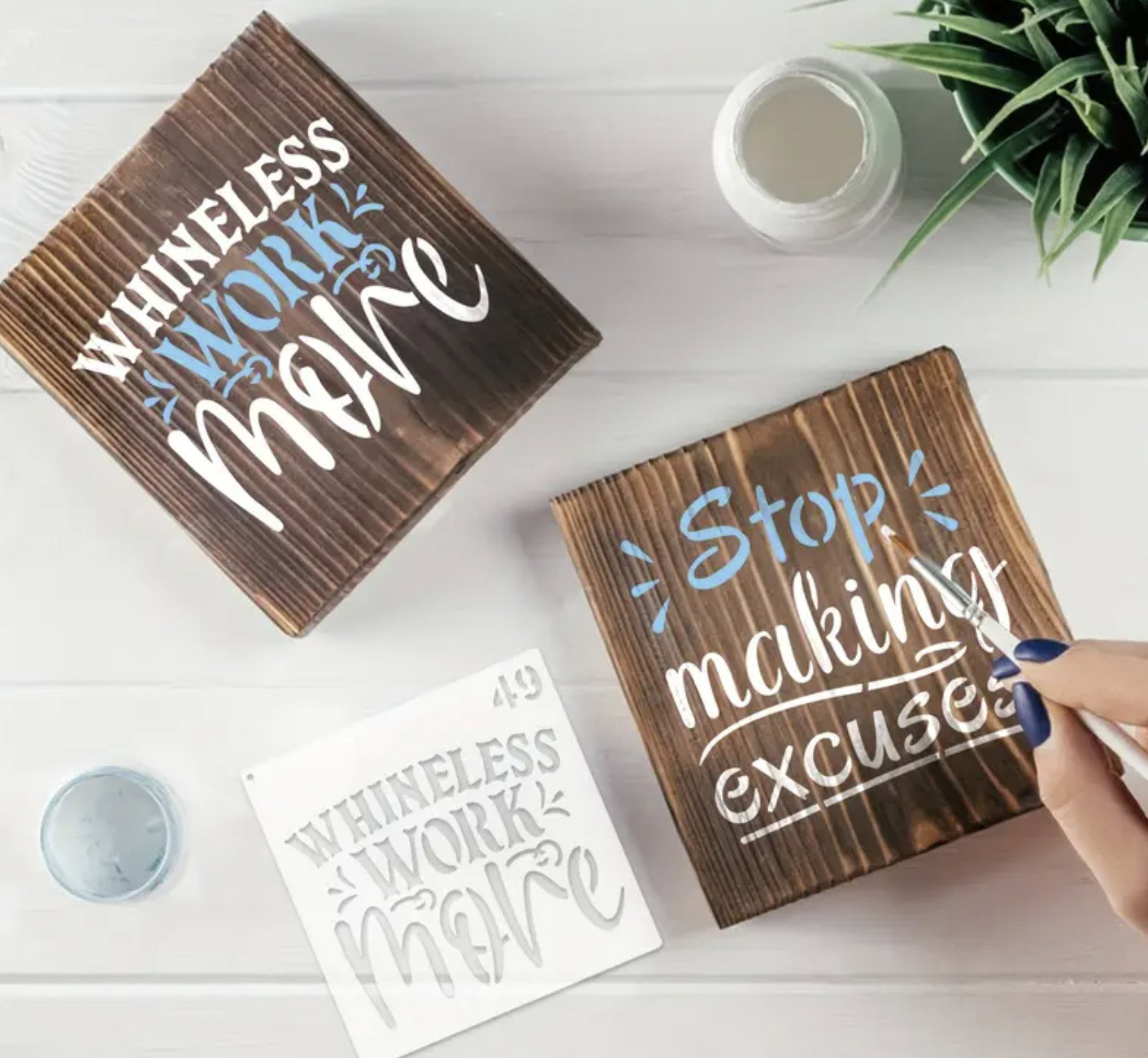 Bible verse & Inspiration mini stencils - 7.6cm x 7.6cm_2
