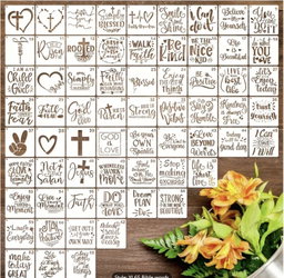 Bible verse & Inspiration mini stencils - 7.6cm x 7.6cm