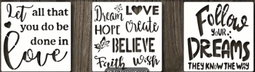 Positivity stencils 20cm x 20cm 