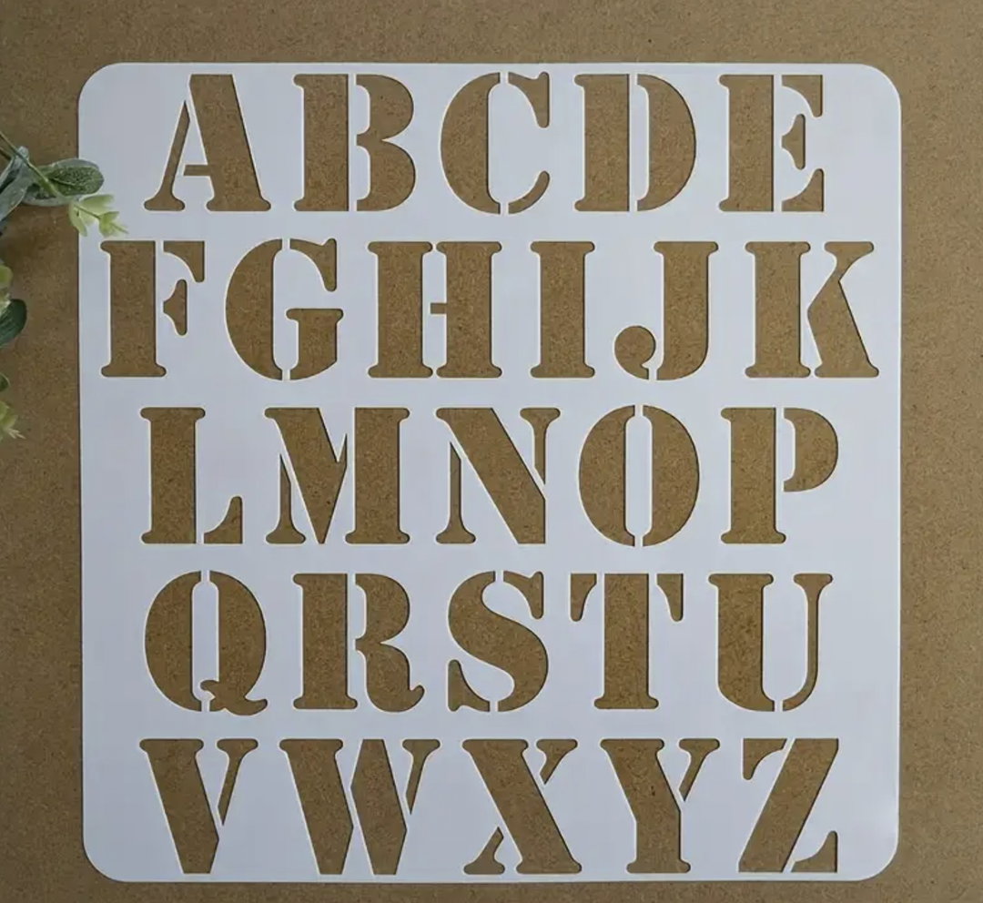 Alphabet stencil 30cm x 30cm
