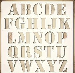Alphabet stencil 30cm x 30cm