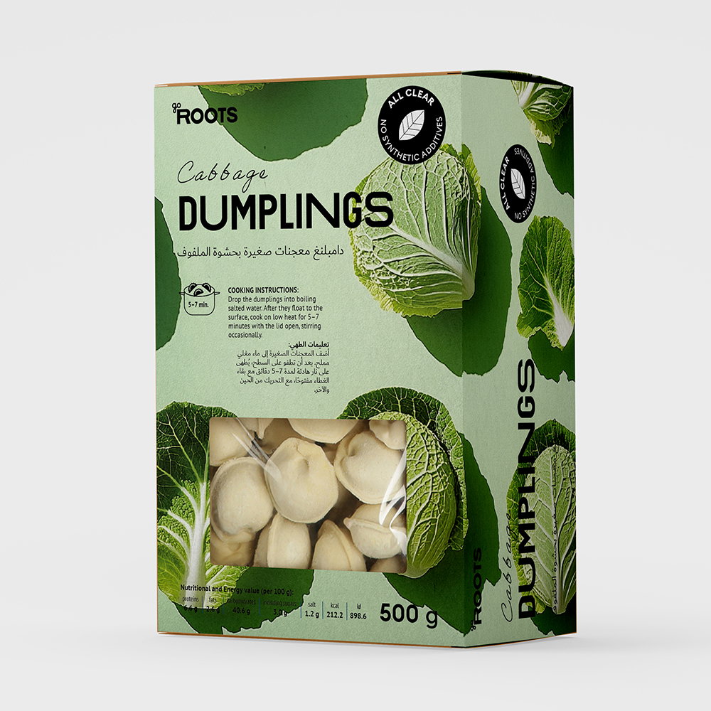 Roots Cabbage Dumplings Frozen 500g_0