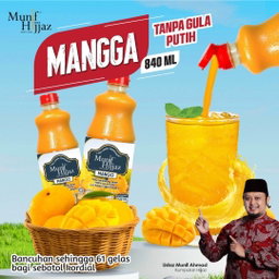 كوردايل منيف حجاز  MUNIF HIJJAZ- KORDIAL TANPA GULA PUTIH KOMBO 840ML X3