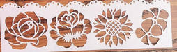 Wild Flower and leaf border stencils 