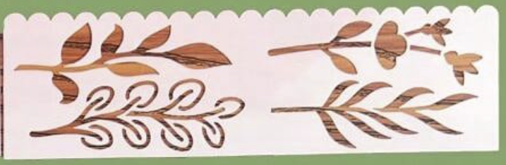 Wild Flower and leaf border stencils _2
