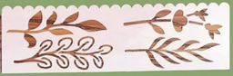 Wild Flower and leaf border stencils 