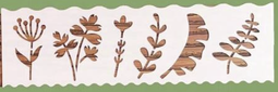 Wild Flower and leaf border stencils 