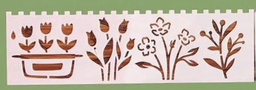 Wild Flower and leaf border stencils 