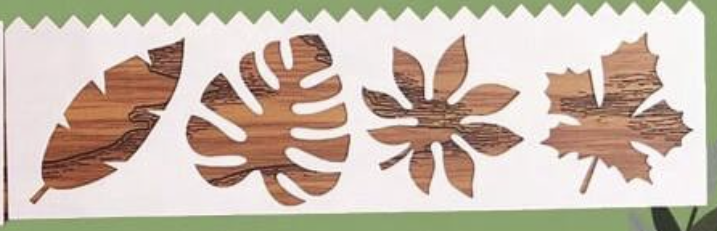 Wild Flower and leaf border stencils _6