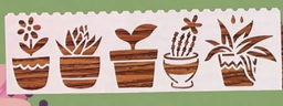 Wild Flower and leaf border stencils 