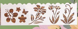 Wild Flower and leaf border stencils 