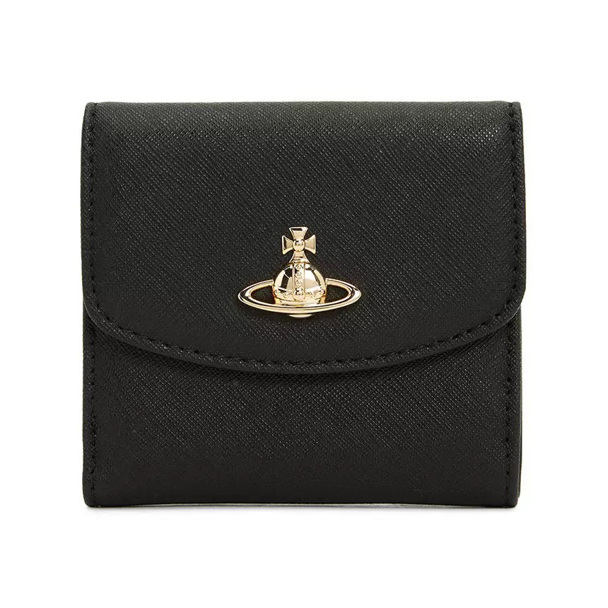 Vivienne Westwood - saffiano small wallet in Black