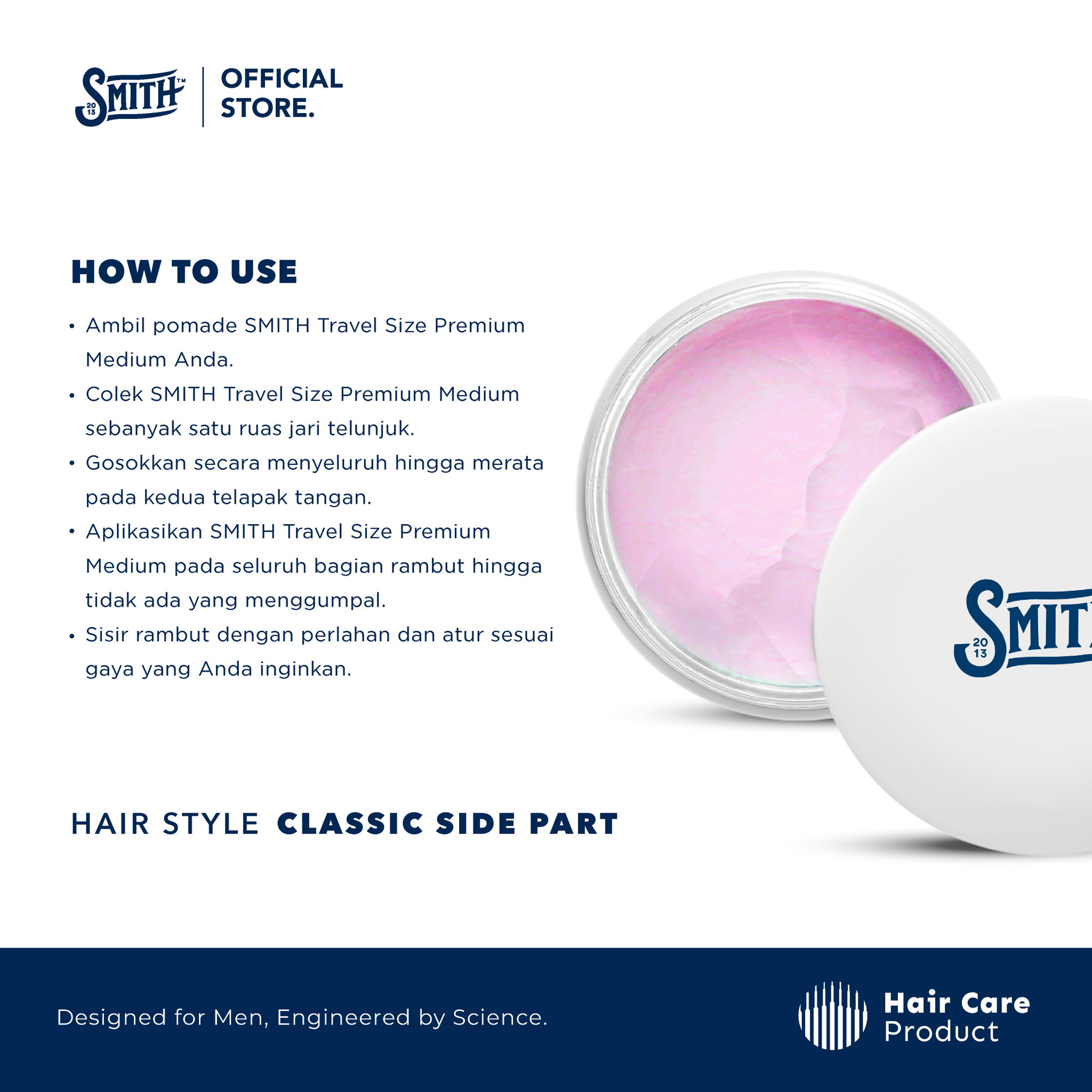 SMITH - Travel Size Premium Medium Hair Pomade Oil Based_2