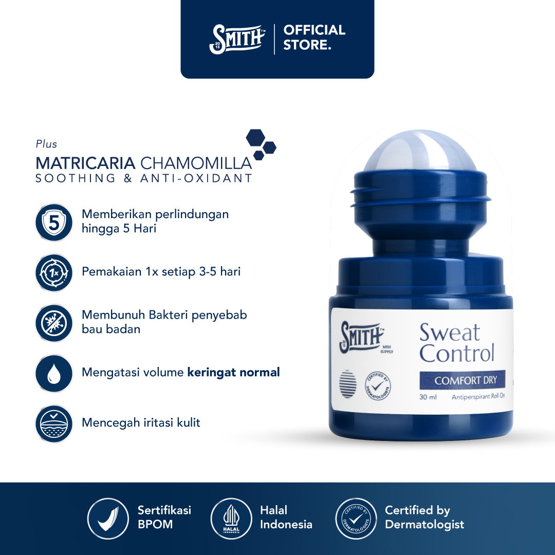 SMITH - Comfort Dry Sweat Control Antiperspirant Deodorant (Keringat Berlebih)_2