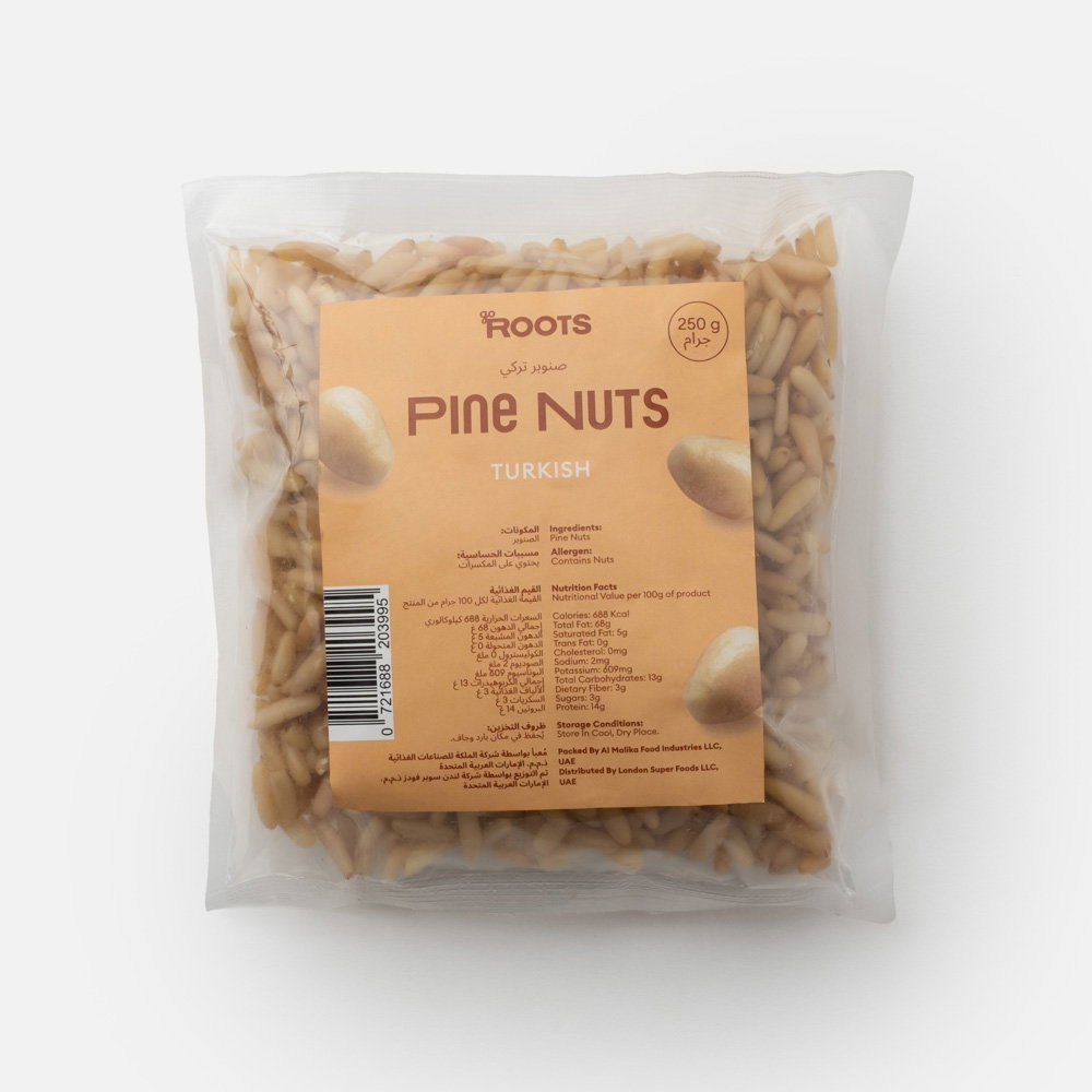 Roots Turkish Natural Pine Nuts Gluten Free 250g