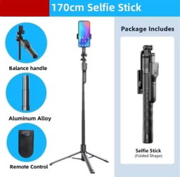 Long Wireless Selfie Stick Tripod 