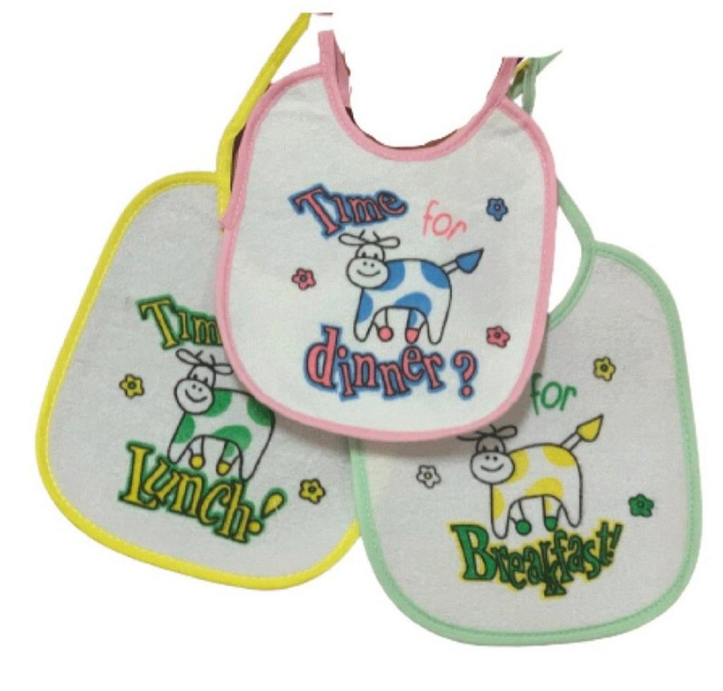 Smile bear baby bib 3pcs_0