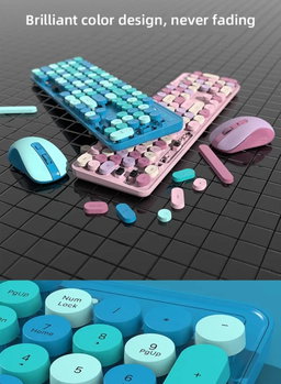 Round Keypad Wireless Keyboard & Mouse